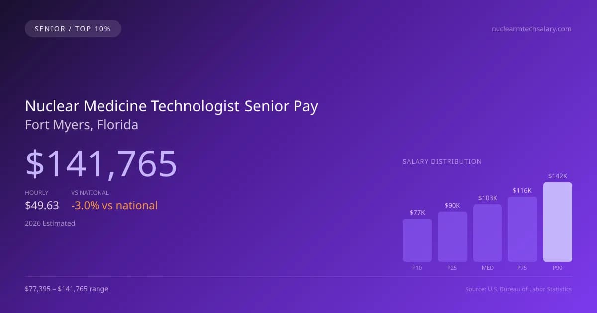 Nuclear Medicine Technologist Senior Salary in Fort Myers, FL — 2026 est., based on 2025 BLS