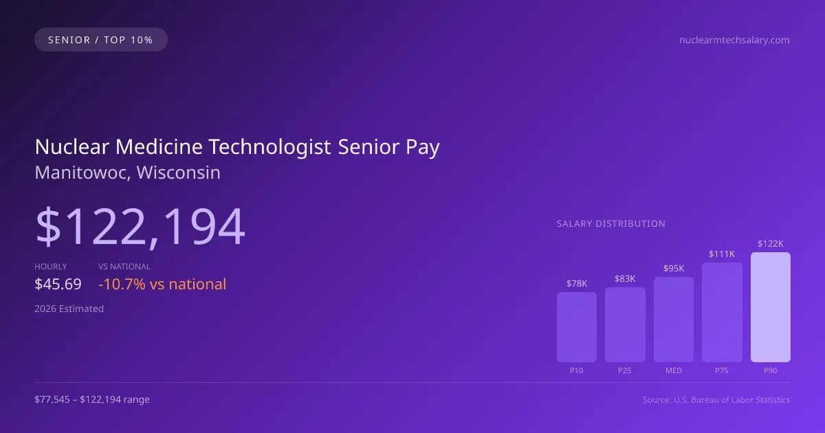 Nuclear Medicine Technologist Senior Salary in Manitowoc, WI — 2026 est., based on 2025 BLS