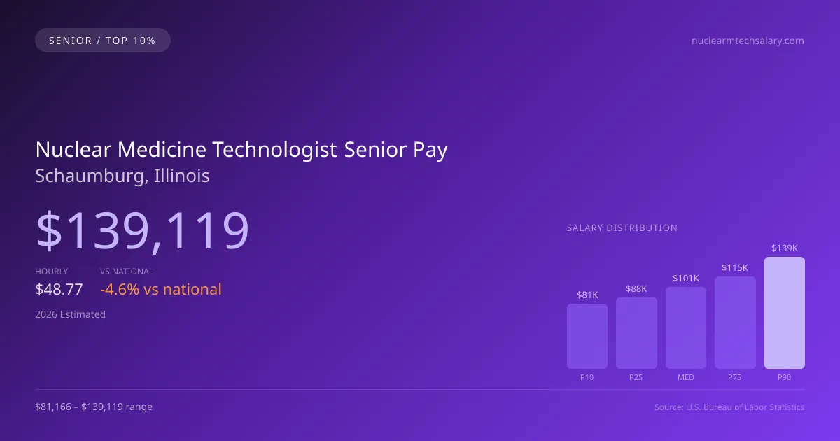 Nuclear Medicine Technologist Senior Salary in Schaumburg, IL — 2026 est., based on 2025 BLS