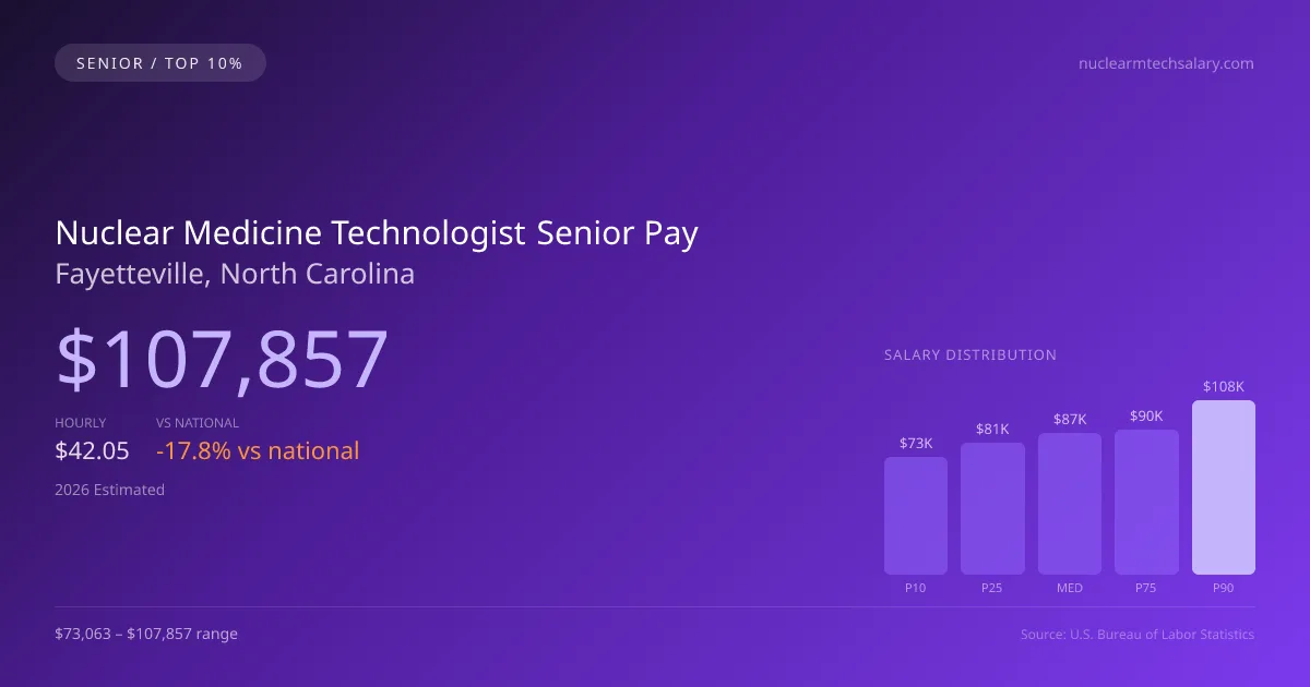 Nuclear Medicine Technologist Senior Salary in Fayetteville, NC — 2026 est., based on 2025 BLS